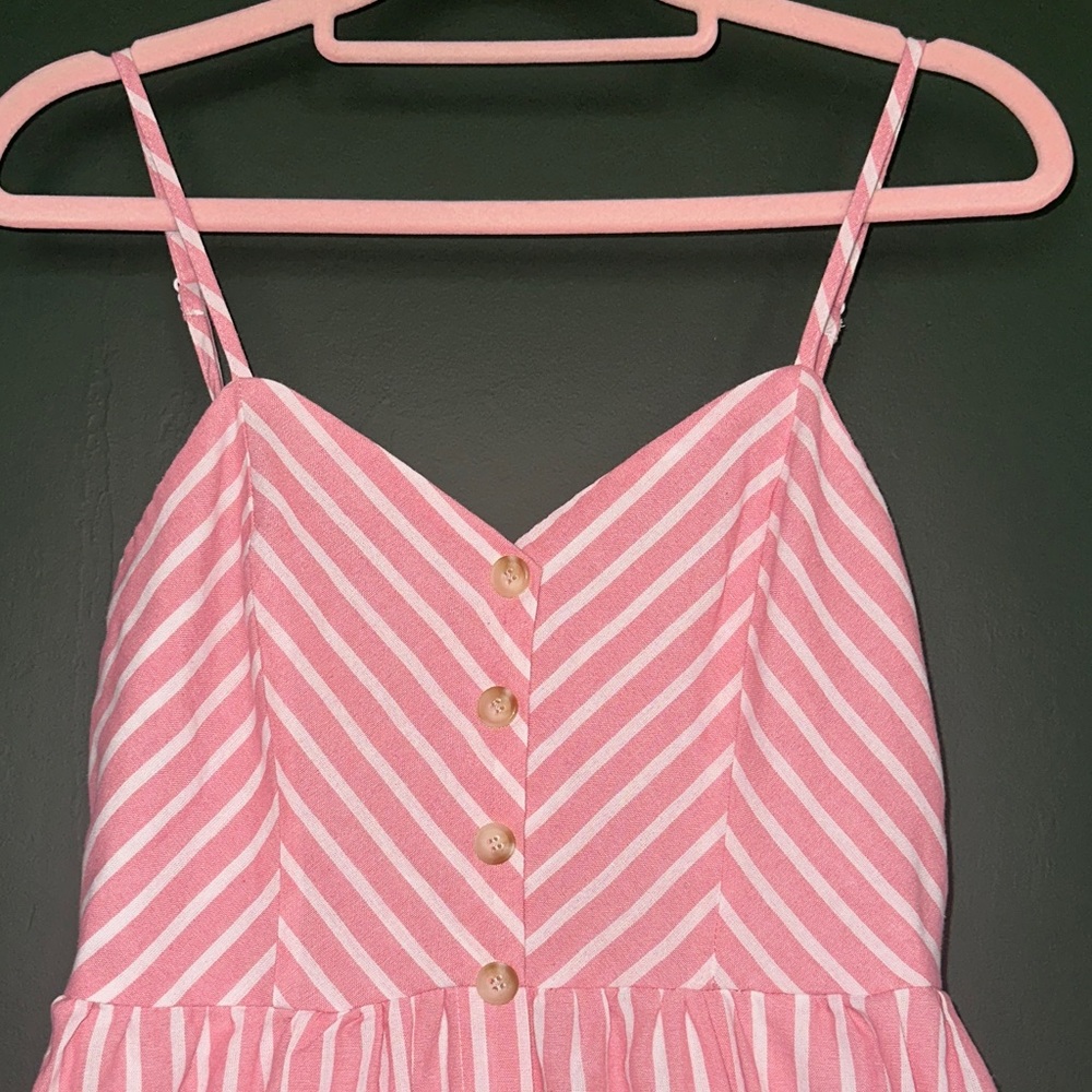 Pink Striped Button-Down Dress - Picture 2 of 3